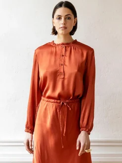 Rosita Blouse - Burgundy
