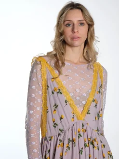 Sammy Mesh Blouse - Lavender