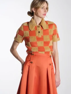 Short Sleeve Knit Polo - Mecca Orange/Curry