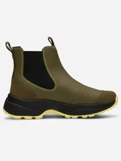 Siri Waterproof Boots - Dark Olive/Pale Lime