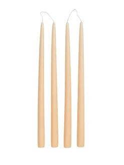Smooth Taper Candles - Fleece Yellow