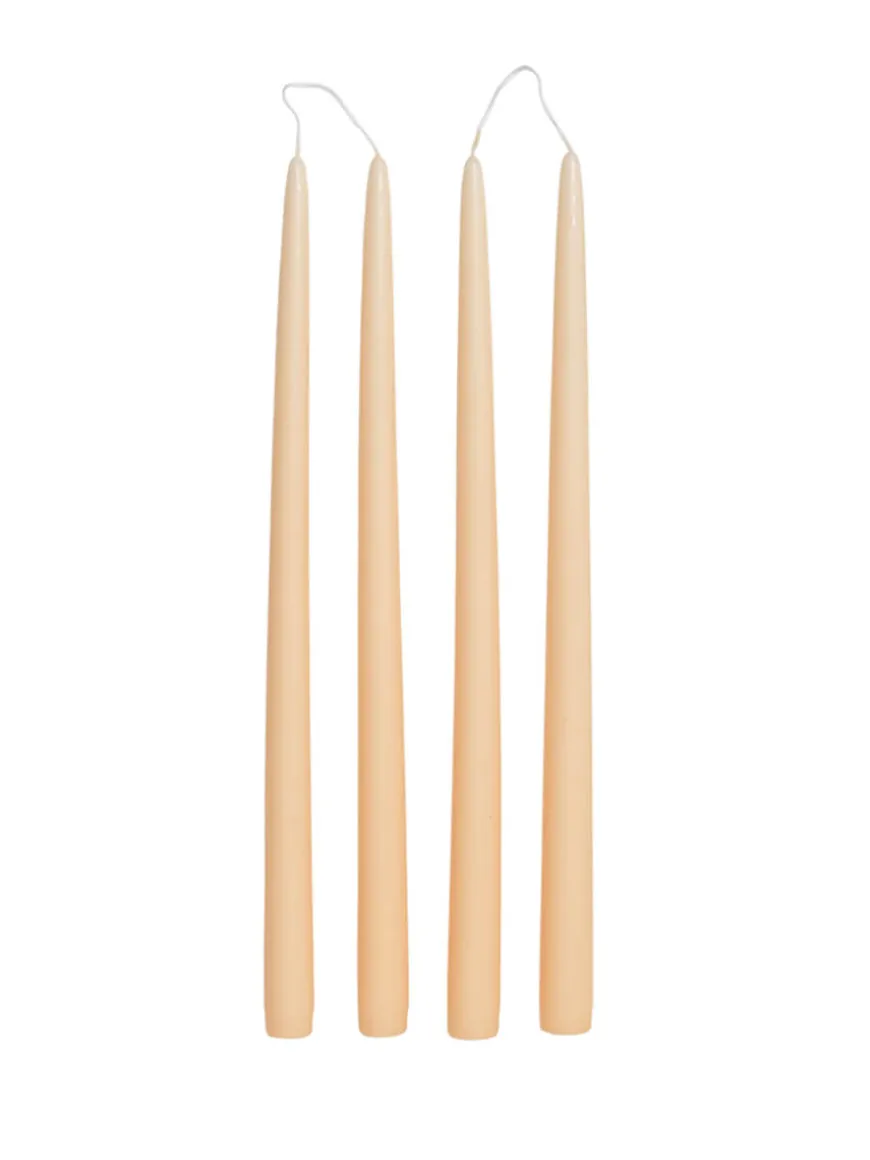 Smooth Taper Candles - Fleece Yellow