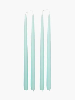 Smooth Taper Candles - Mint Green