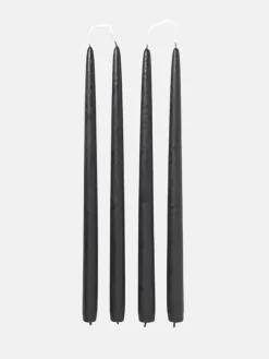 Smooth Taper Candles - Simply Black