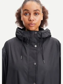 Stala Long Raincoat - Black