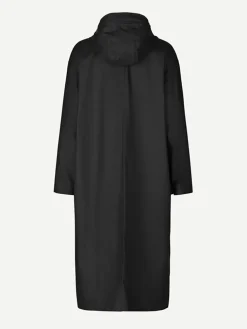 Stala Long Raincoat - Black