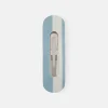 Striped Buckle Clip - Light Blue