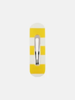 Striped Buckle Clip - Yellow