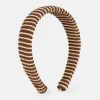 Striped Headband - Brown