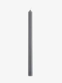 Tapered Candle 4pk - Dark Grey