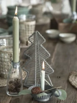Tapered Candle 4pk- Dusty Green