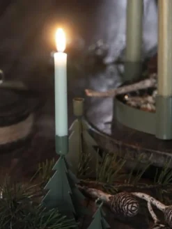 Tapered Candle 4pk- Dusty Green
