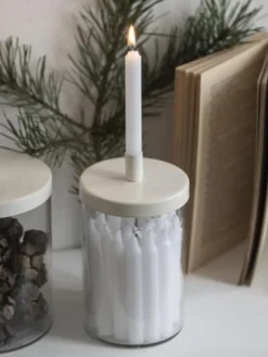 Tapered Candles 4pk - White
