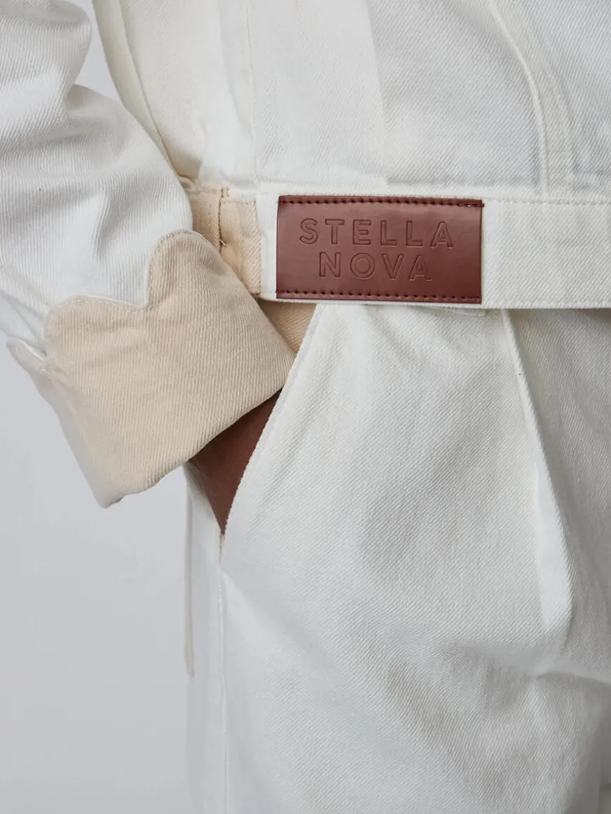 Two Toned Cotton Jacket - Denim Moon Wash