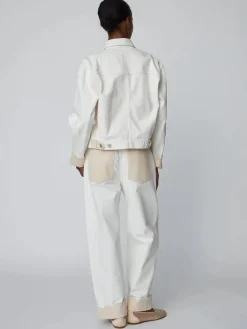 Two Toned Cotton Pants - Denim Moon Wash