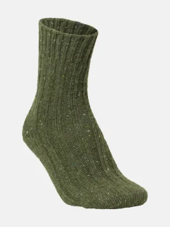 Wool Mix Socks Rib Soft - Green